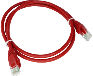 Patch-cord U/UTP kat.6 PVC 1.0m raudona ALANTEC