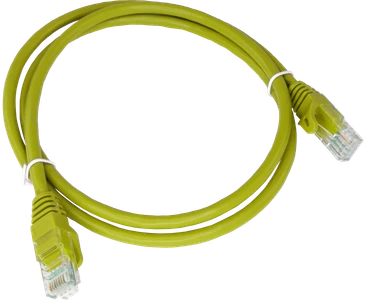 Patch-cord U/UTP kat.6A LSOH 1.0m geltona ALANTEC