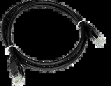 Patch-cord U/UTP kat.6A LSOH 1.0m juoda ALANTEC