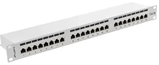 LANBERG PPS5-1024-S komutacinė panelė, 24 prievadų, 1U, cat. 5e, ekranuota, pilka