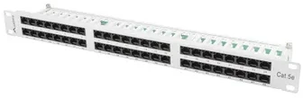 LANBERG PPU5-1048-S komutacinė panelė, 48 prievadų, 1U, cat. 5e, pilkas
