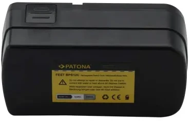 PATONA Replacement battery Festool BPS12 12 V 3000 mAh Ni-MH Juodas