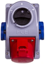 PCE Lizdas su jungikliu ''COMBO-POL'' IP44 32A 400V 3P+Z+N lizdai 2x230V IP44 (960625421W)