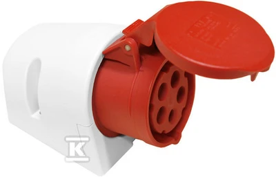 PCE Fiksuotas lizdas 32A 400V 3P + Z + N IP44 125-6