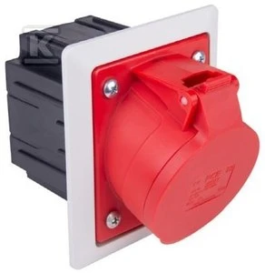 PCE Mazgas su 16A 5P 400V / 80x97 / raudona IP44 TWIST 415- 6pkr