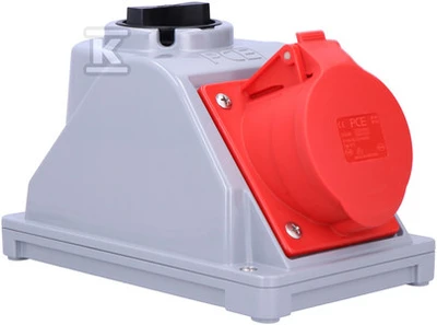 PCE Fiksuotas lizdas su jungikliu Combo-Pol 32A 400V 3P+Z+N 230V IP44 96062541W