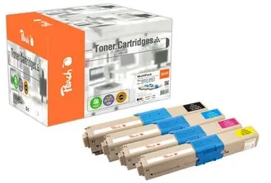 Peach 112100 kaseta su tonerem 4 vnt. Zamiennik Juodas, Cyjan, Purpurowy, Geltonas