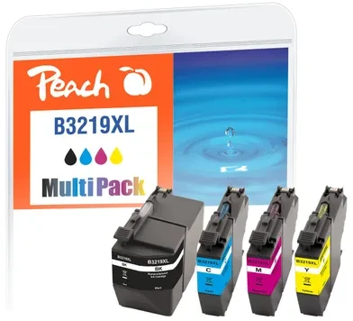 PEC Peach 320287 rašalo kasetė 4 vnt Derantis Didelė (XL) išeiga Juoda, Žydras, Rausvai raudona, Geltona