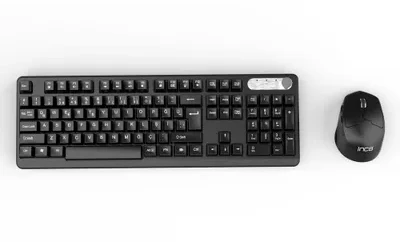Carruzzo Inca IWS-549U Klaviatūra ir pelė įskaityta Biuras RF belaidis + USB Juoda