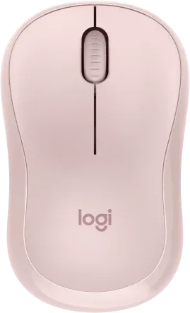 Belaidė kompiuterio pelė Logitech M240 Silent Bluetooth Mouse, rožinės spalvos + Studio Series pelės kilimėlis
