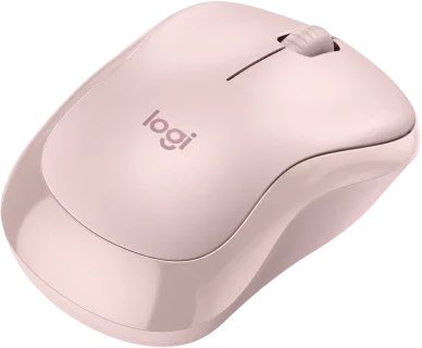 Belaidė kompiuterio pelė Logitech M240 Silent Bluetooth Mouse, rožinės spalvos + Studio Series pelės kilimėlis