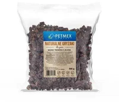 Gyvūnų skanėstai - PETMEX Elnių mėsos mokomieji skanėstai (hipoalerginiai, be grūdų, 500g)