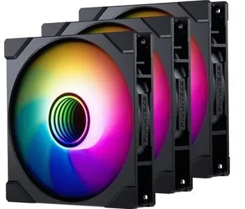 PHANTEKS M25 Gen2 PWM D-RGB korpuso ventiliatorius 3er-Pack – Reverse Blade, 140mm, juodos spalvos