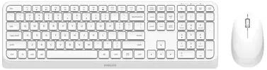 Philips 3000 series SPT6307W/00 Klaviatūra ir pelė įskaityta Universalus Radijo dažnio belaidė QWERTY Anglų Balta