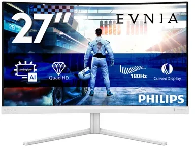 Lenktas monitorius Philips 27M2C5501/00 | 27" | 2560x1440 | 180Hz | 1 ms | Baltas