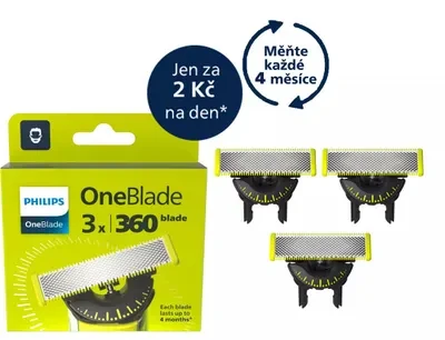 Keičiamasis peiliukas Philips OneBlade QP430/50, 3 vnt.