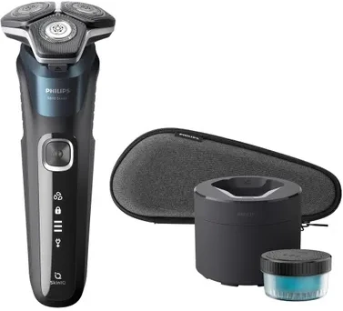 Philips SHAVER Series 5000 S5889/50 skustuvas vyrams Rotorinis skustuvas Apkarpymo mašinėlė Mėlyna