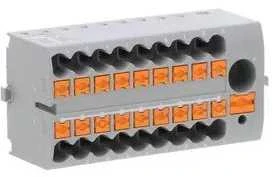 Phoenix Contact 1019556 PTVFIX 6/18X2.5-NS35A GY skirstomasis blokas, pilka pramoninė jungtis - 18 prijungimo taškų, kurių skerspjūvis 2,5 mm2