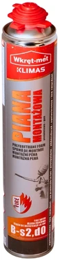 Quantec POLIURETANO PUTOS PMPF-750 UGNIAI ATSPARI MEDŽIAGA FIRE-FOAM SKARDINĖ 750 ml WKRĘT-MET KLIMAS