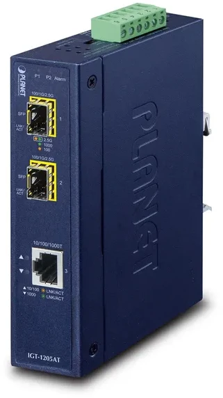 PLANET IGT-1205AT tinklo keitiklis 1000 Mbit/s Mėlyna