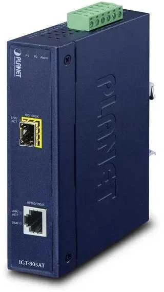 PLANET IGT-805AT tinklo medijos keitiklis 1000 Mbit/s Mėlyna