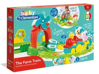 Traukinys su žaidimų rinkiniu fermos tema Clementoni