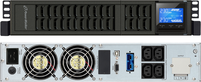 POWERWALK VFI 3000 CRM LCD Power Walker UPS On-Line 3000VA, 19 2U, 4x IEC, USB/RS-232, LCD, terminalas, stovas / vilkimas