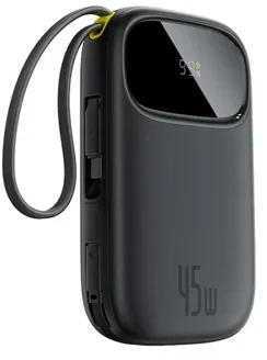 Baseus EnerFill FC31 Powerbank with digital display and 2 built-in USB-C cables 20000mAh 45W Juodas