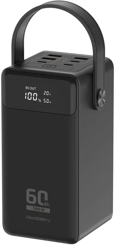 Nešiojamas akumuliatorius (powerbank) GoGEN PB600002B 60000 mAh juodas