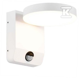 V-tac 17W LED sieninis lauko šviestuvas, baltas, 3000K, IP65, su judesio davikliu