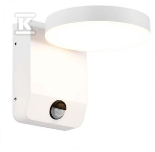 V-tac 17W LED sieninis lauko šviestuvas, baltas, 4000K, IP65, su judesio davikliu