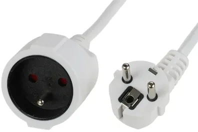Blow PR-160 1 lizdo prailgintuvas su įžeminimu 1.5 m, baltas (3x1.5 mm)