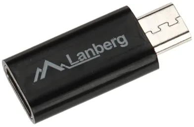 LANBERG AD-UC-UM-01 adapteris USB TYPE-C F -MICRO-B M 2.0 Juodas