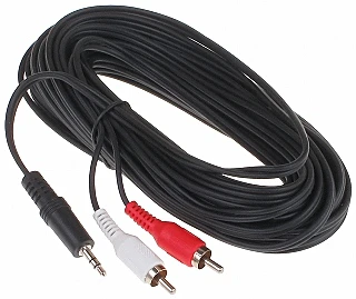 10 metrų ilgio 2xRCA į 3.5 mm AUX laidas