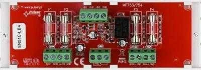 Pulsar EN54C-LB4 saugiklių modulis su keturiomis jungtimis