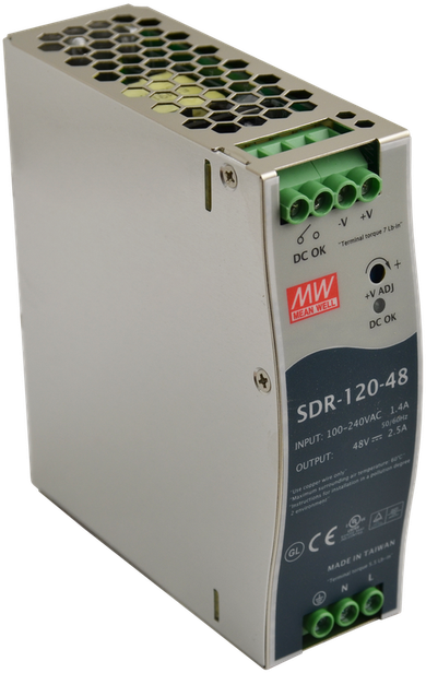 Pulsar SDR-120-48 DIN bėgio perjungiamasis maitinimo šaltinis