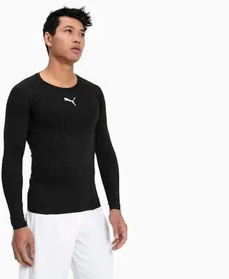 Vyriški marškinėliai Puma Liga Baselayer Tee LS juoda 655920 03 (2XL)