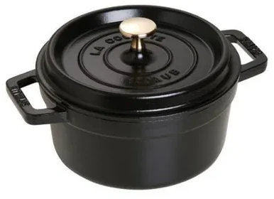 Apskritas ketaus puodas Staub – juodas, 2,2 l