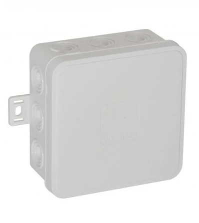 Tuščia ant paviršiaus montuojama dėžutė su 12 įvadų VIPLAST V6 click Baltas IP54 85x85x41mm 036-01