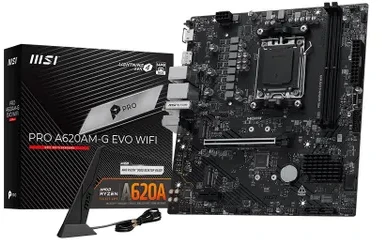 Pagrindinė plokštė MSI Pro A620AM-G EVO WIFI AMD A620A Lizdas AM5 micro ATX