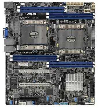 Pagrindinė plokštė ASUS Server Z11PA-D8, 2xLGA 3647, C621, 8DIMM, 3PCIe, 14SATA+2M.2, 4x1GbE