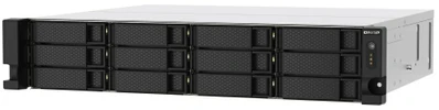QNAP TS-1273AU-RP-8G NAS/storage serveris Rack (2U) Ryzen Embedded V1500B 8 GB DDR4 0 TB QNAP QTS Aliuminio, Juodas