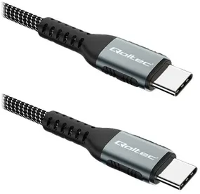 QOLTEC 52357 USB 2.0 type C Cable USB 2.0 type C 100W QC 3.0 PD 1m Juodas