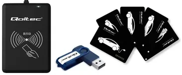 Qoltec Viešbučio EV sistema | EV kortelių programuoklis + programinė įranga + 5 EV kortelės