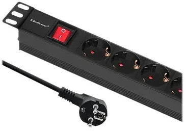 QOLTEC 54468 Maitinimo juostelė RACK 1U 16A PDU 6xSCHUKO 2m