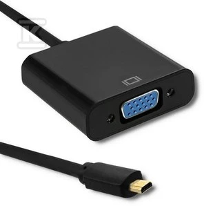 Micro HDMI į VGA adapteris su jungtimis