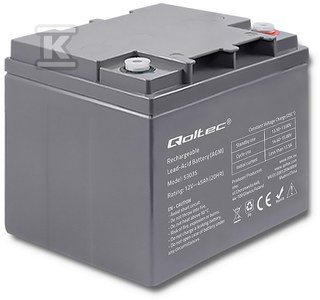 QOLTEC 53035 Qoltec Baterija AGM 12V 45Ah max.13.5A