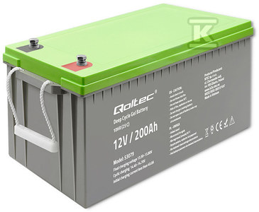 QOLTEC 53079 Deep Cycle Gel baterija 12V 200Ah