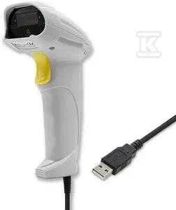 QOLTEC 50877 lazerinis scanner 1D USB Baltas