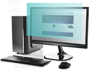 Qoltec Mėlyna šviesos filtras 24" | 16:9 | Akių apsauga | Anti-glare | Matinis | monitoriui